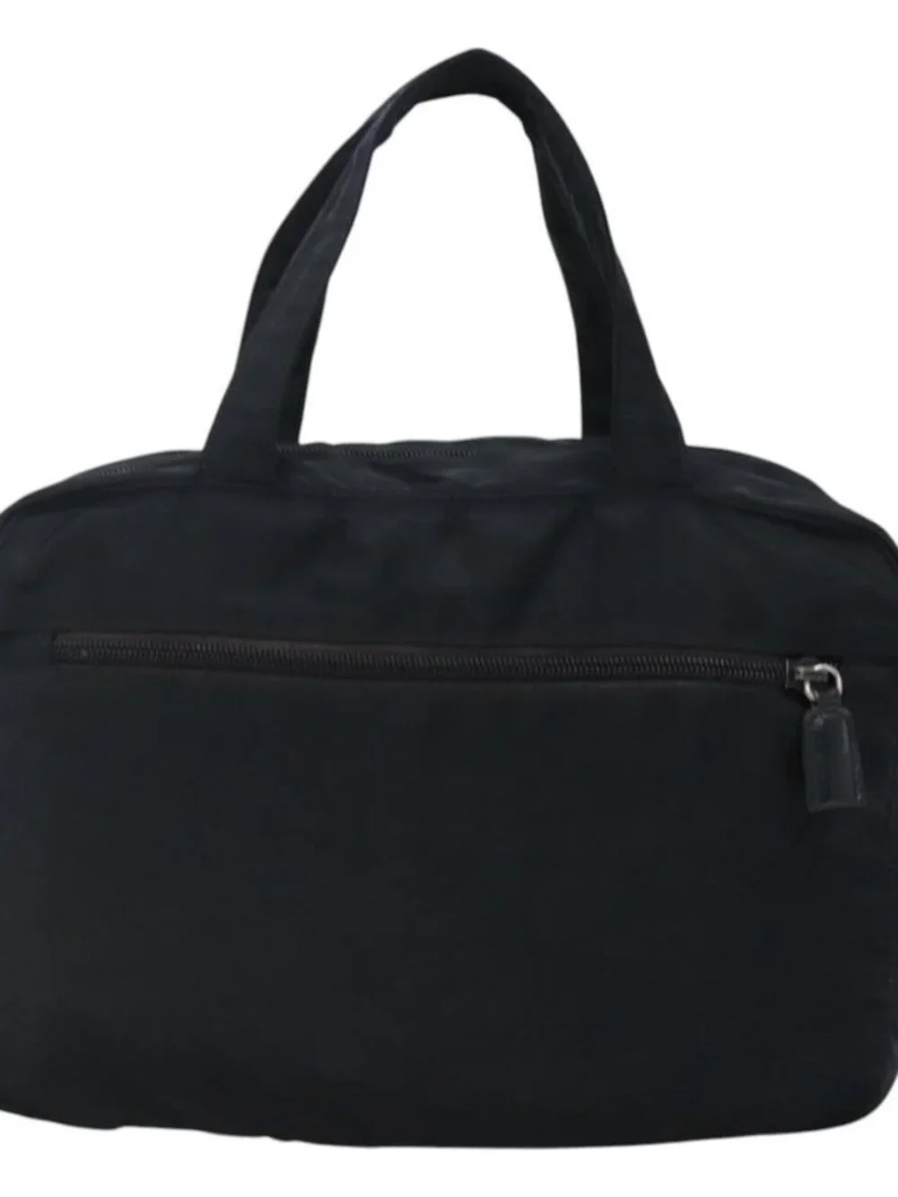 PRADA Hand Bag Nylon Navy Silver Auth bs22993